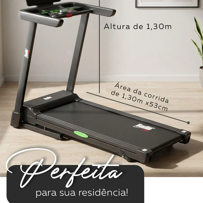 Esteira Elétrica Residencial Bedinfit BF5-100 – 2.5 HP, 14km/h, Dobrável, até 120kg - imagem 3