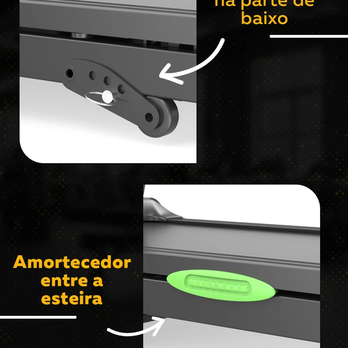Esteira Elétrica Residencial Bedinfit BF5-100 – 2.5 HP, 14km/h, Dobrável, até 120kg - imagem 8