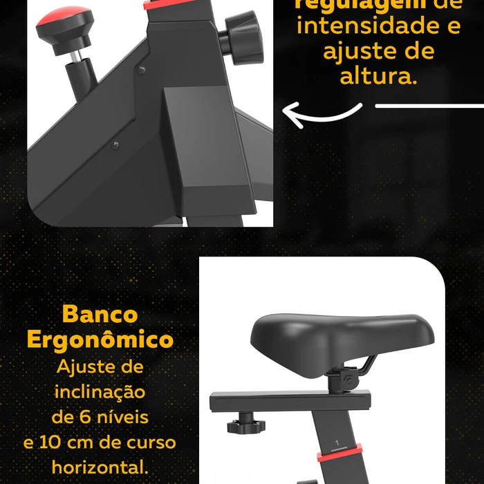 Bike Spinning Bedinfit BF5-200 | Silenciosa | Até 120kg | Bedinsat - imagem 7