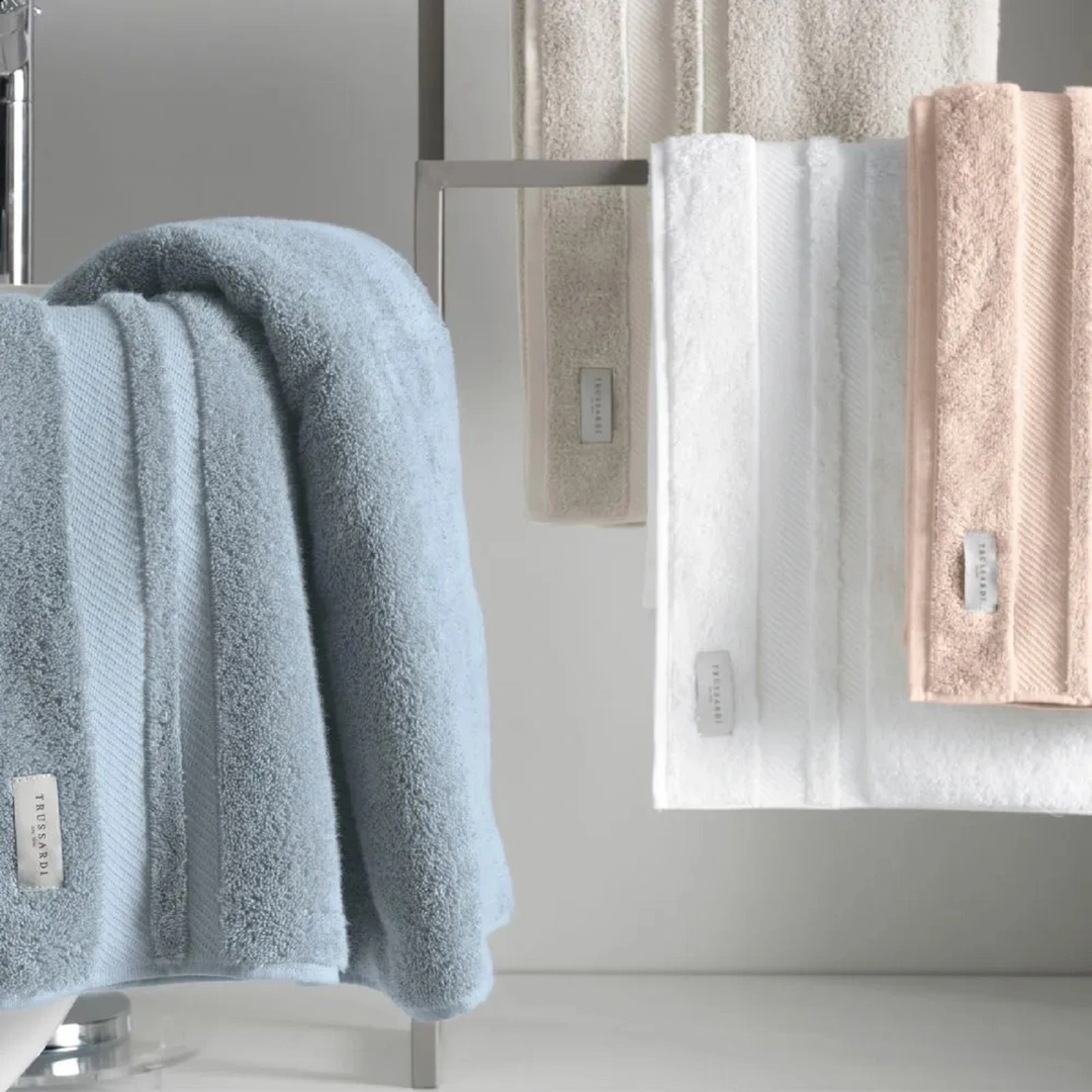Toalha de Banho Trussardi 100% Algodão Lorenzi Gelo
