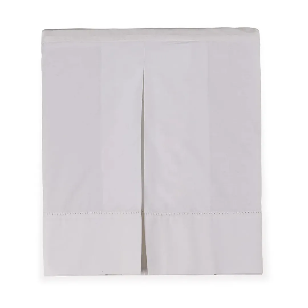 Saia para Cama Box Casal 100% Algodão Tullia Branco/Branco