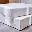 Saia para Cama Box Casal 100% Algodão Tullia Branco/Branco - imagem 1