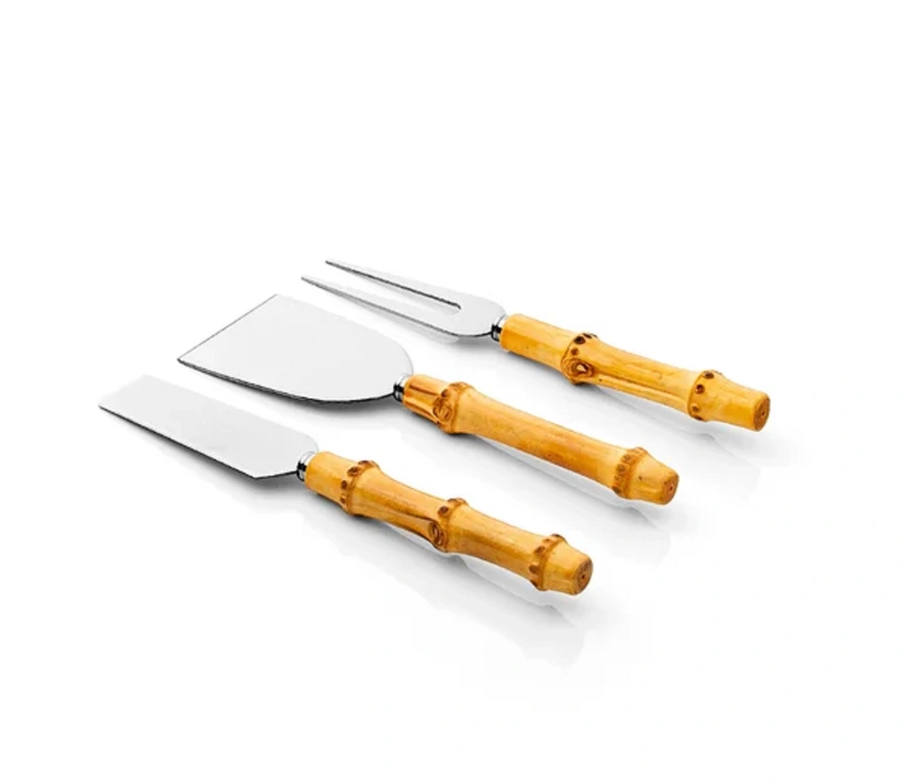 Conjunto de Talheres Copa&Cia para Queijo 3 Peças Garbo Bamboo Silver