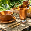 Conjunto de Talheres de Sobremesa Copa e Cia 4 Peças Garbo Bamboo Natural Colher - Bamboo Silver - imagem 2
