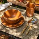 Conjunto de Talheres de Sobremesa Copa e Cia 4 Peças Garbo Bamboo Natural Colher - Bamboo Silver - imagem 4