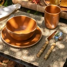 Conjunto de Talheres de Sobremesa Copa e Cia 4 Peças Garbo Bamboo Natural Colher - Bamboo Silver - imagem 4