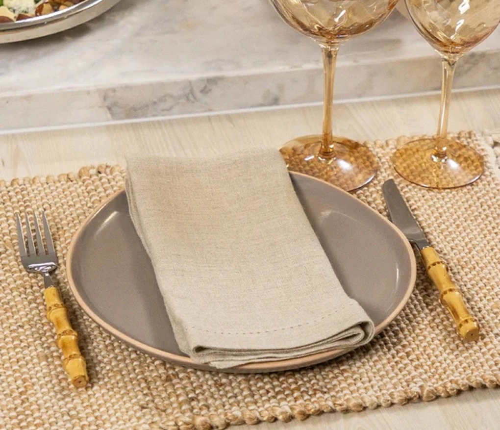 Conjunto de Talheres de Sobremesa Copa&Cia 4 Peças Garbo Bamboo Natural Garfo - Bamboo Silver