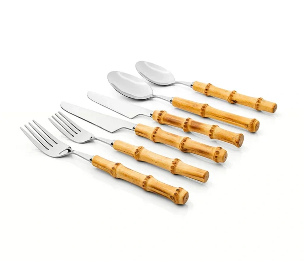 Conjunto de Talheres Copa e Cia 36 Peças Garbo Bamboo Silver