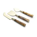Conjunto de Talheres Copa&Cia para Queijo 3 Peças Garbo Calacatta Gold - imagem 1