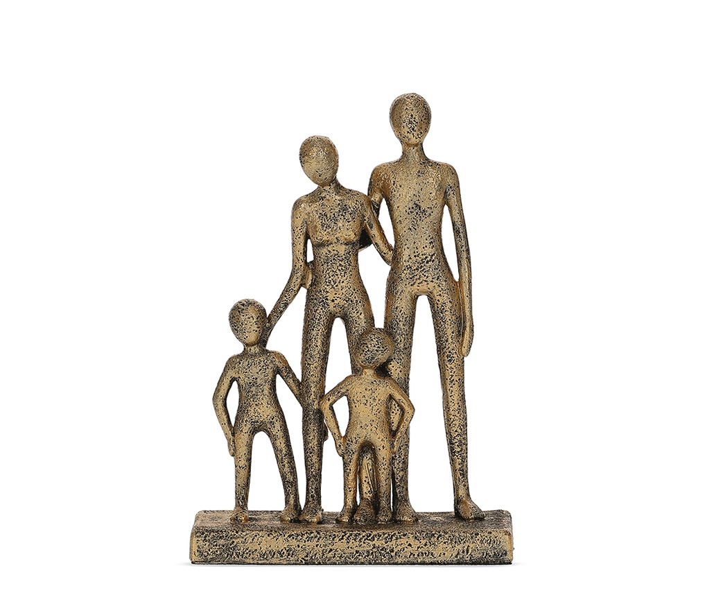 Escultura Decorativa Família em Polirresina