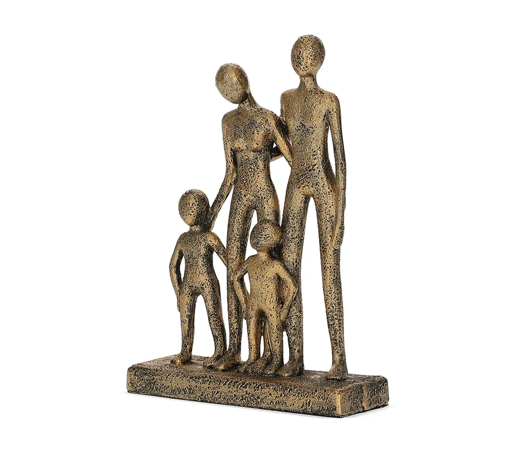 Escultura Decorativa Família em Polirresina