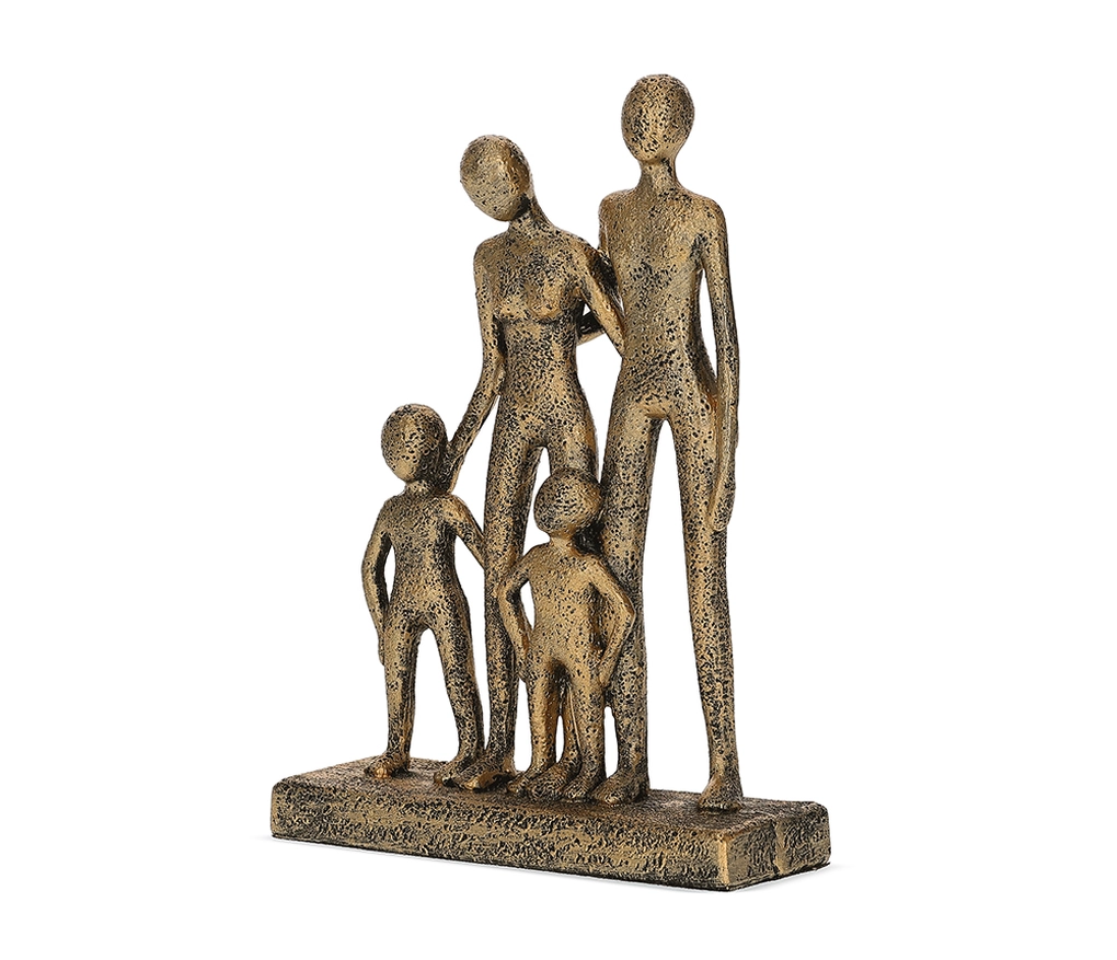 Escultura Decorativa Família em Polirresina