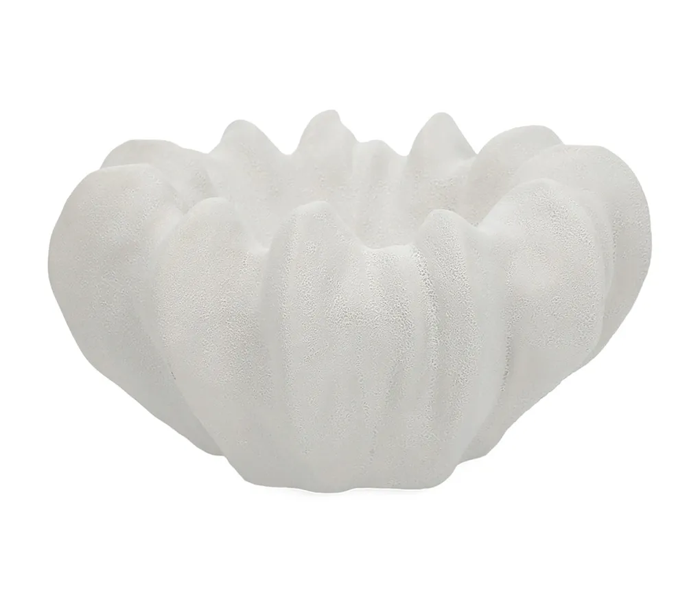 Centro de Mesa Cerâmica Off White 