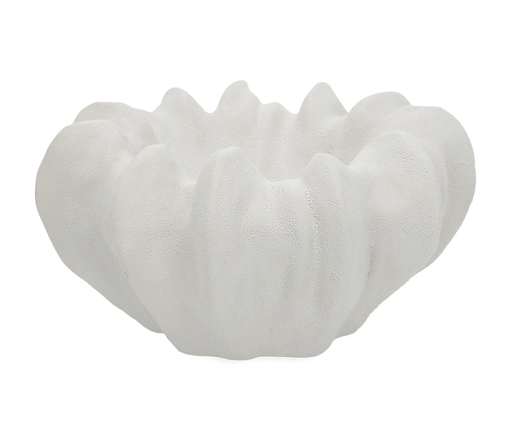 Centro de Mesa Cerâmica Off White 