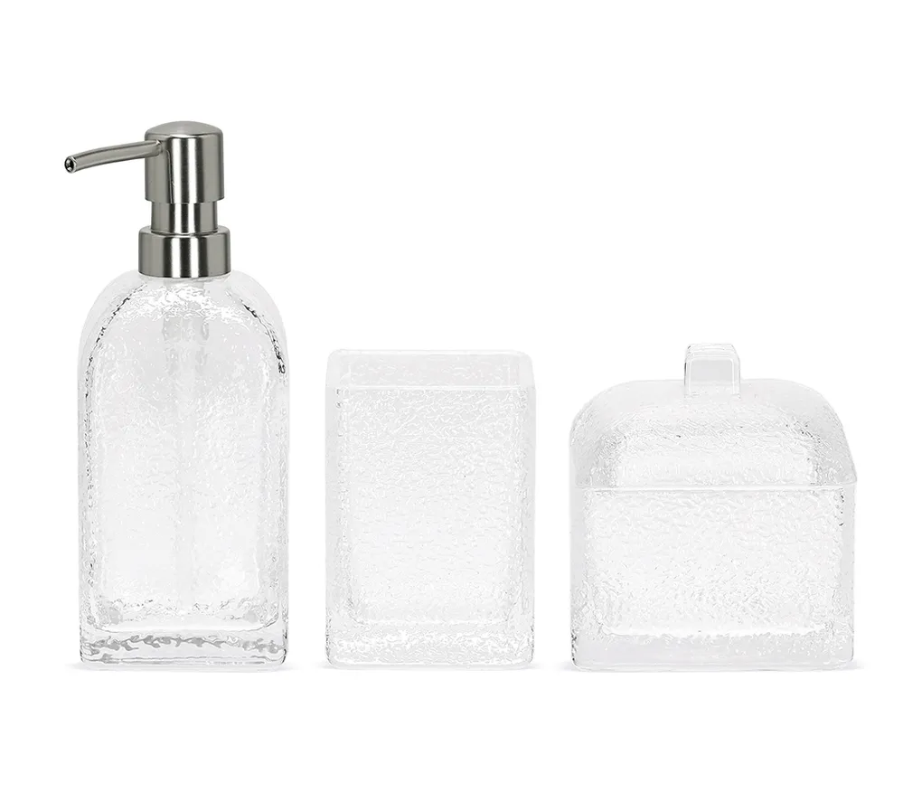 Kit em Vidro para Banheiro 3 Pcs