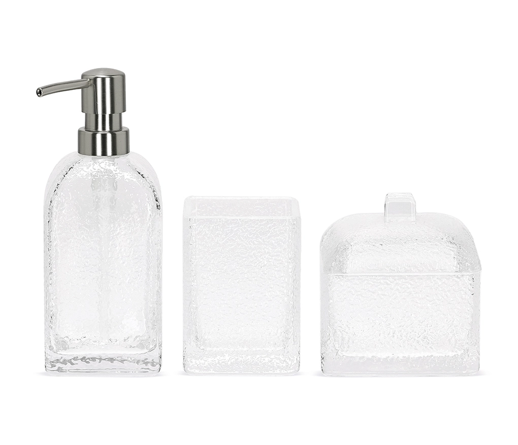 Kit em Vidro para Banheiro 3 Pcs
