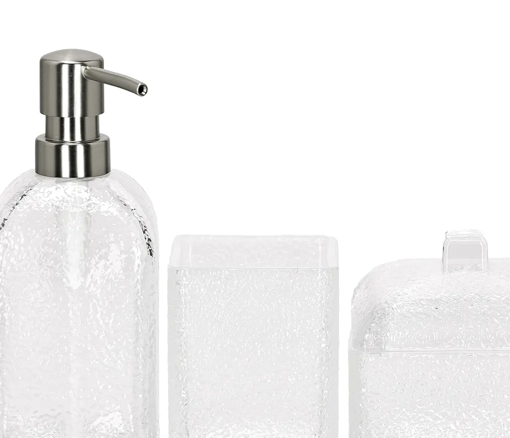Kit em Vidro para Banheiro 3 Pcs