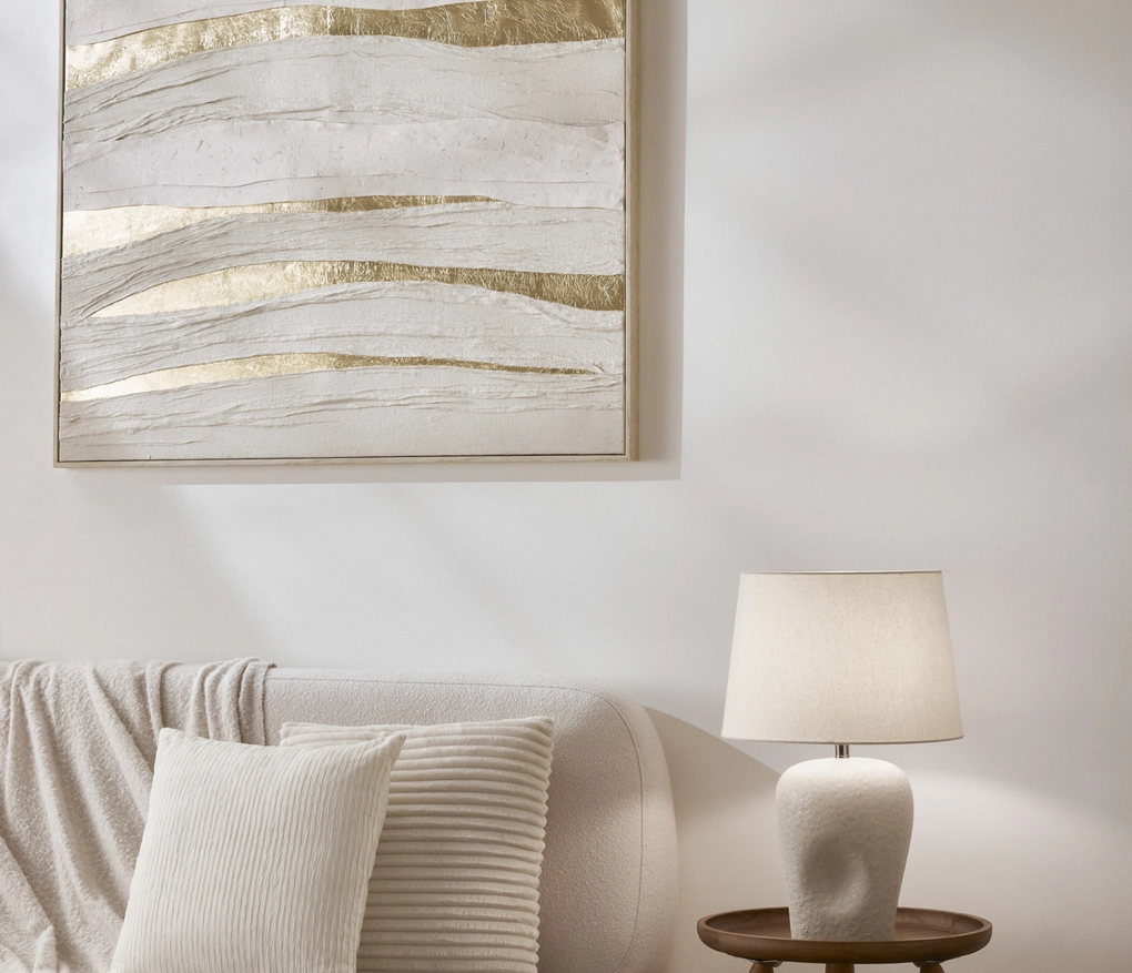 Quadro Texturizado Off White 100x100cm