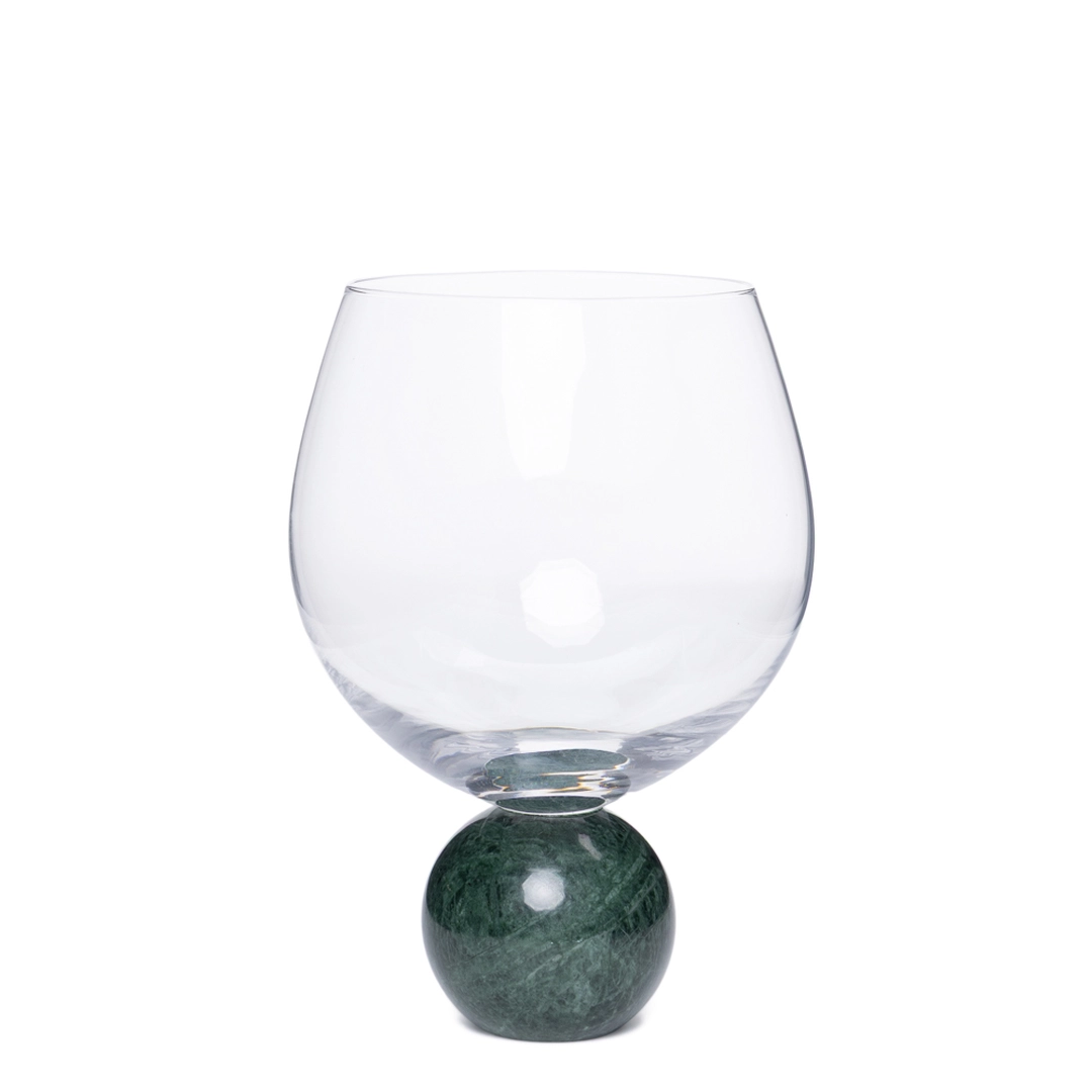 Jogo De Taças Para Gin Em Cristal E Mármore Verde 640 ML 2 Peças