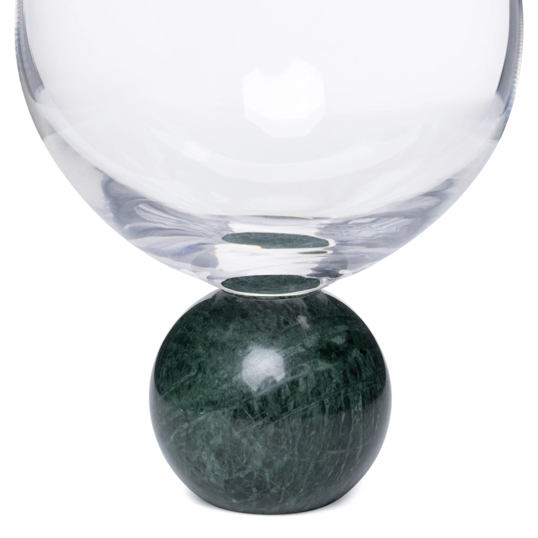 Jogo De Taças Para Gin Em Cristal E Mármore Verde 640 ML 2 Peças