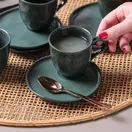 Conjunto com 6 Xícaras De Chá com 6 Pires Descentralizado Greenery 170ml - imagem 3