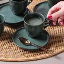 Conjunto com 6 Xícaras De Chá com 6 Pires Descentralizado Greenery 170ml - imagem 3