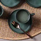 Conjunto com 6 Xícaras De Chá com 6 Pires Descentralizado Greenery 170ml - imagem 4