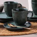 Conjunto com 6 Xícaras De Chá com 6 Pires Descentralizado Greenery 170ml - imagem 1