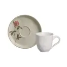 Conjunto com 6 Xícaras de Café com Pires Bio Stoneware Campestre 120ml - imagem 1