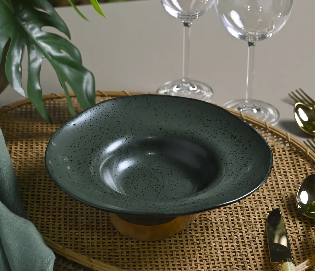Conjunto com 4 Pratos de Massa Orgânico Greenery 266ml