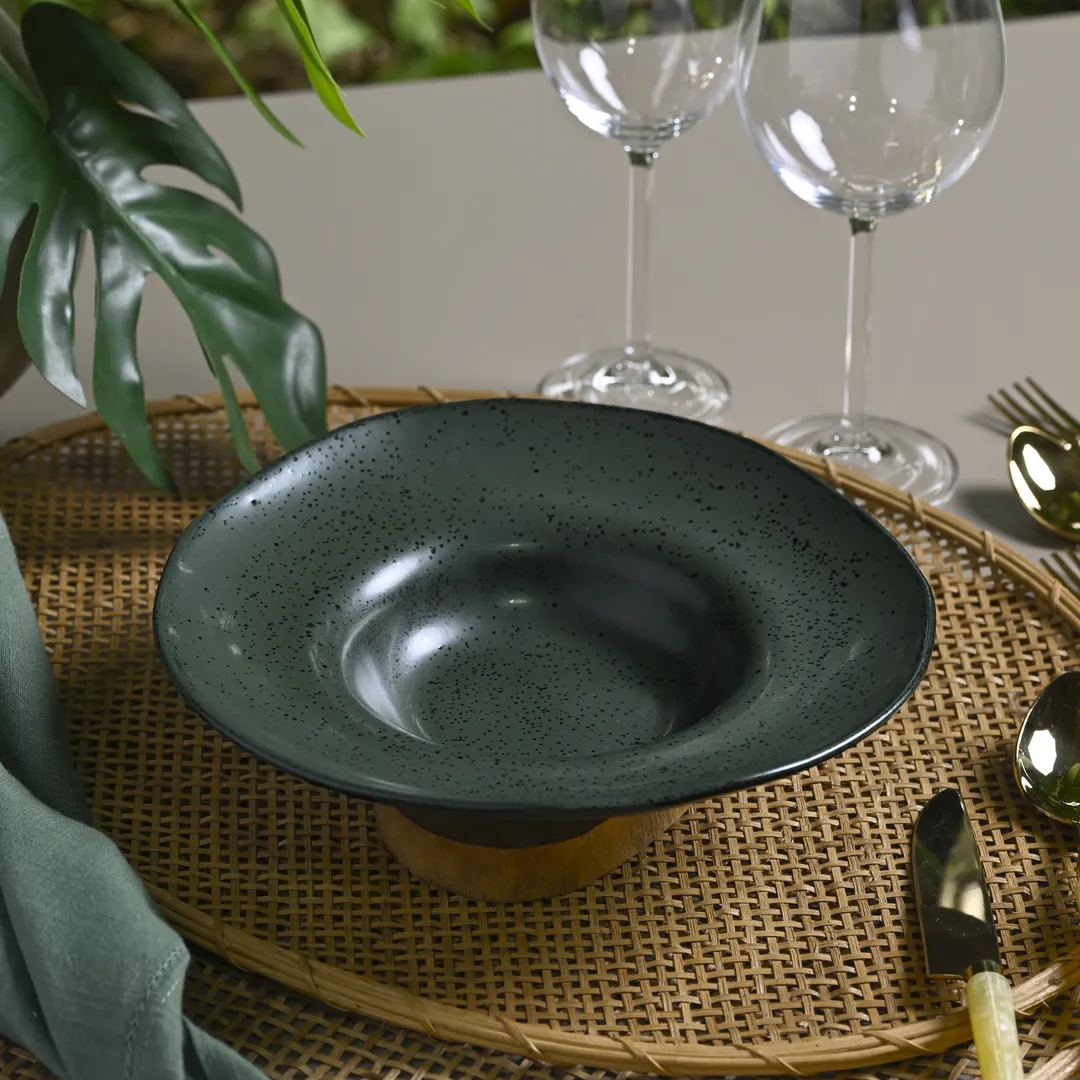 Conjunto com 4 Pratos de Massa Orgânico Greenery 266ml