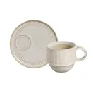 Conjunto com 6 Xícaras de Chá Empilhável com 6 Pires Linhas Latte 230ml - imagem 2