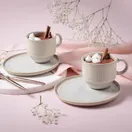 Conjunto com 6 Xícaras de Chá Empilhável com 6 Pires Linhas Latte 230ml - imagem 1
