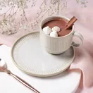 Conjunto com 6 Xícaras de Chá Empilhável com 6 Pires Linhas Latte 230ml - imagem 3