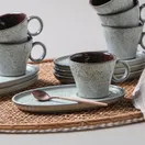 Conjunto com 6 Xícaras de Café Neo com Pires Oval Pistache 110ml - imagem 1