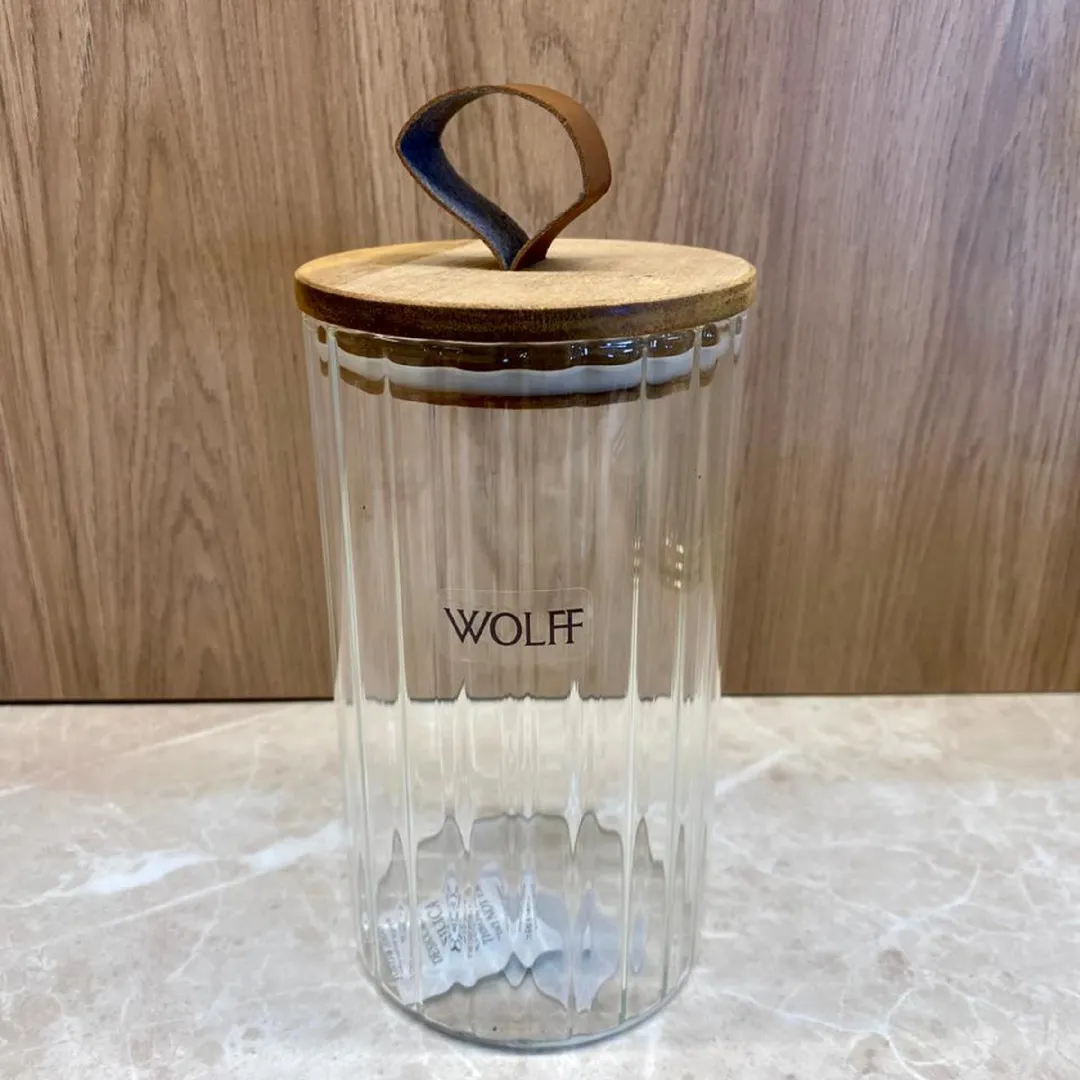 Porta Mantimento Vidro Com Tampa Acácia Classic 880ml Wolff