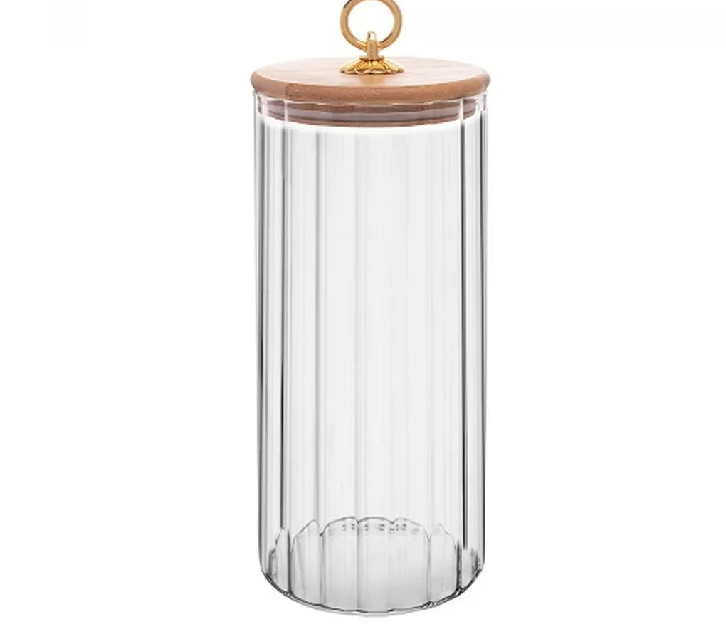 Porta Mantimento De Vidro Wolff Classic Com Tampa 1,150L