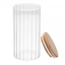 Porta Mantimento Vidro Tampa De Bambu Canelado Wolff 400ml - imagem 2