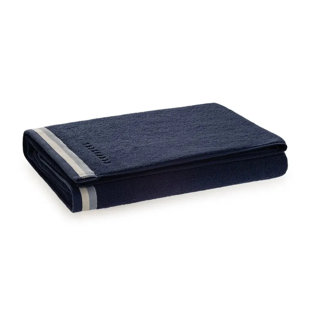 Toalha Banho com Bordado Montello Marino/Azul 540g/m² Trussardi