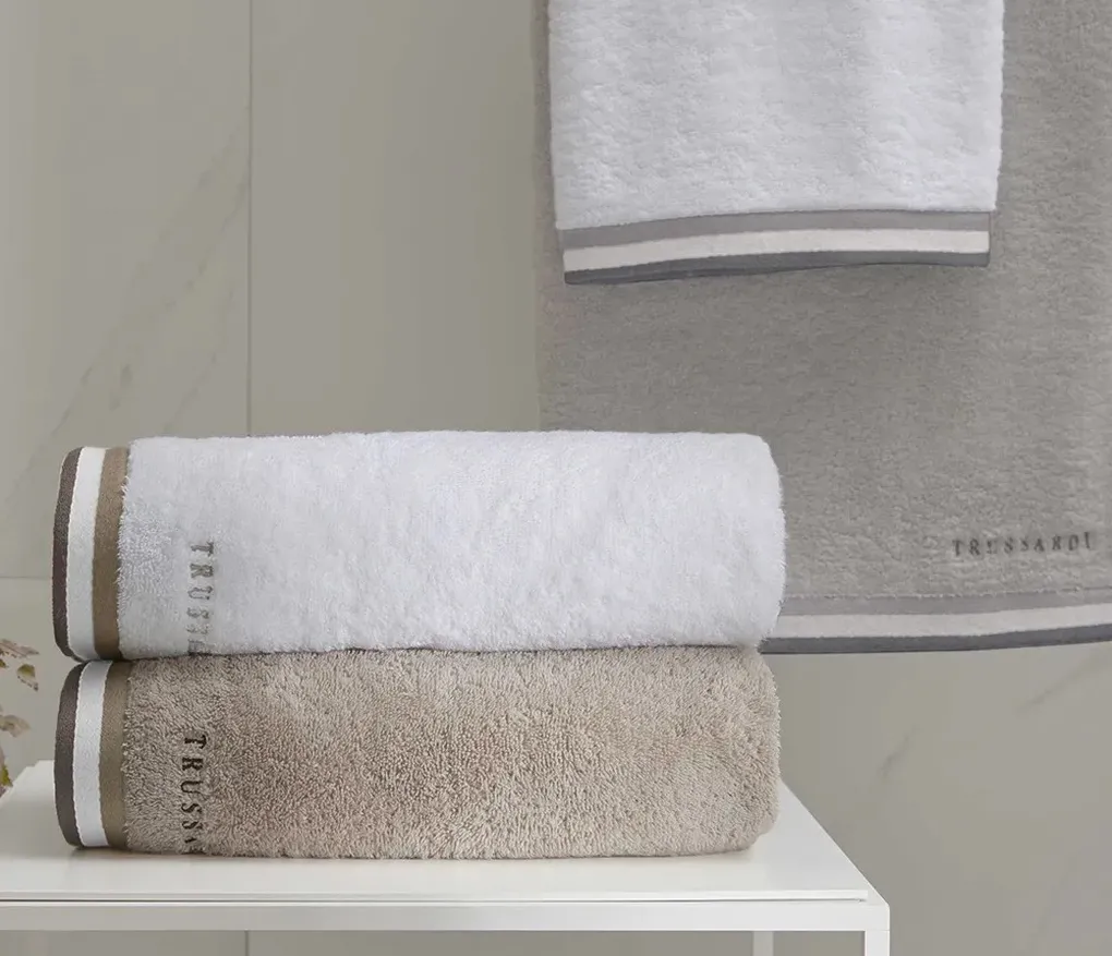 Toalha Banho com Bordado Montello Nocciola/Bege 540g/m²