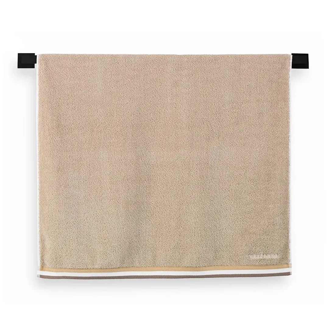 Toalha Banho com Bordado Montello Nocciola/Bege 540g/m²