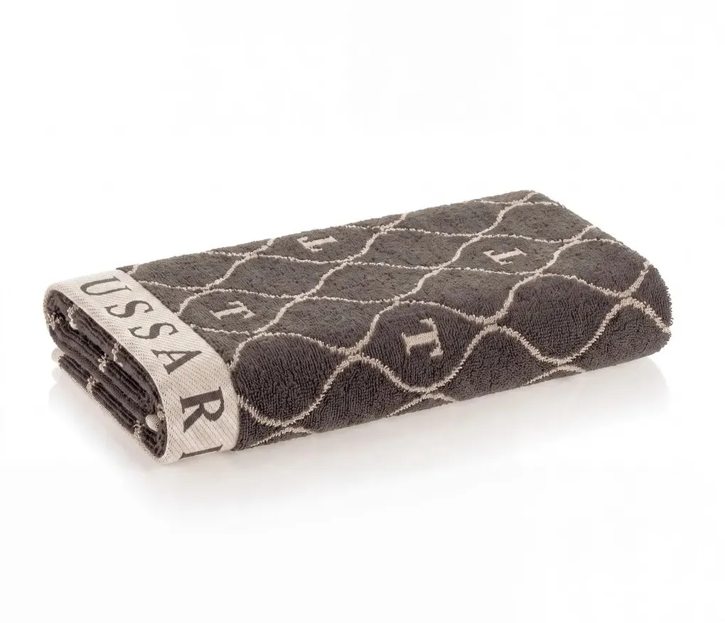 Toalha de Rosto 540g/m² em Jacquard Speciale Nero/Sépia