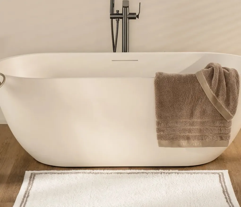 Tapete Antiderrapante 100% Algodão 80cm x 60cm Veneto Legno