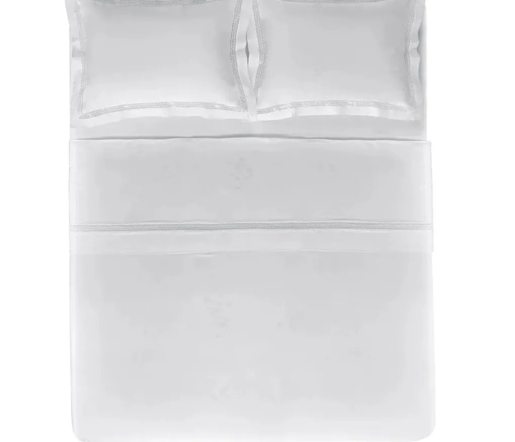 Jogo de Cama King de Cetim de Bambu 300 fios Fiorito Branco