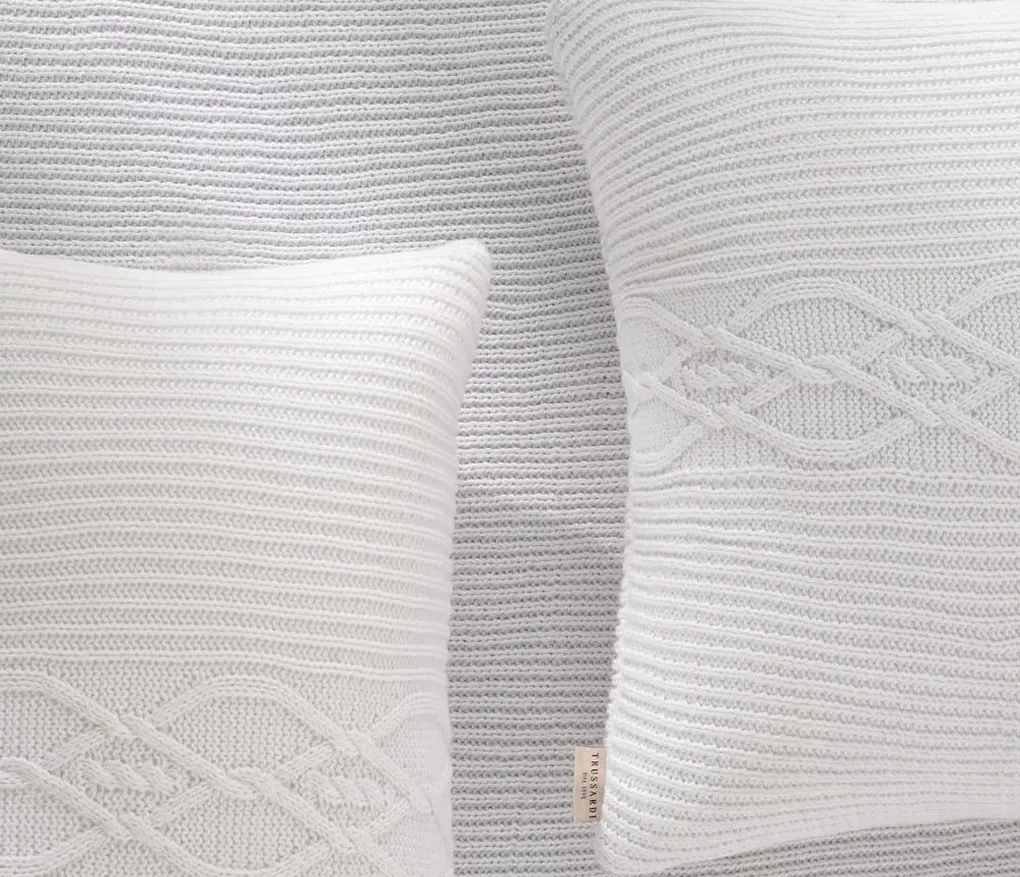 Almofada Tricot de Algodão 30cm x 50cm Candore Trussardi