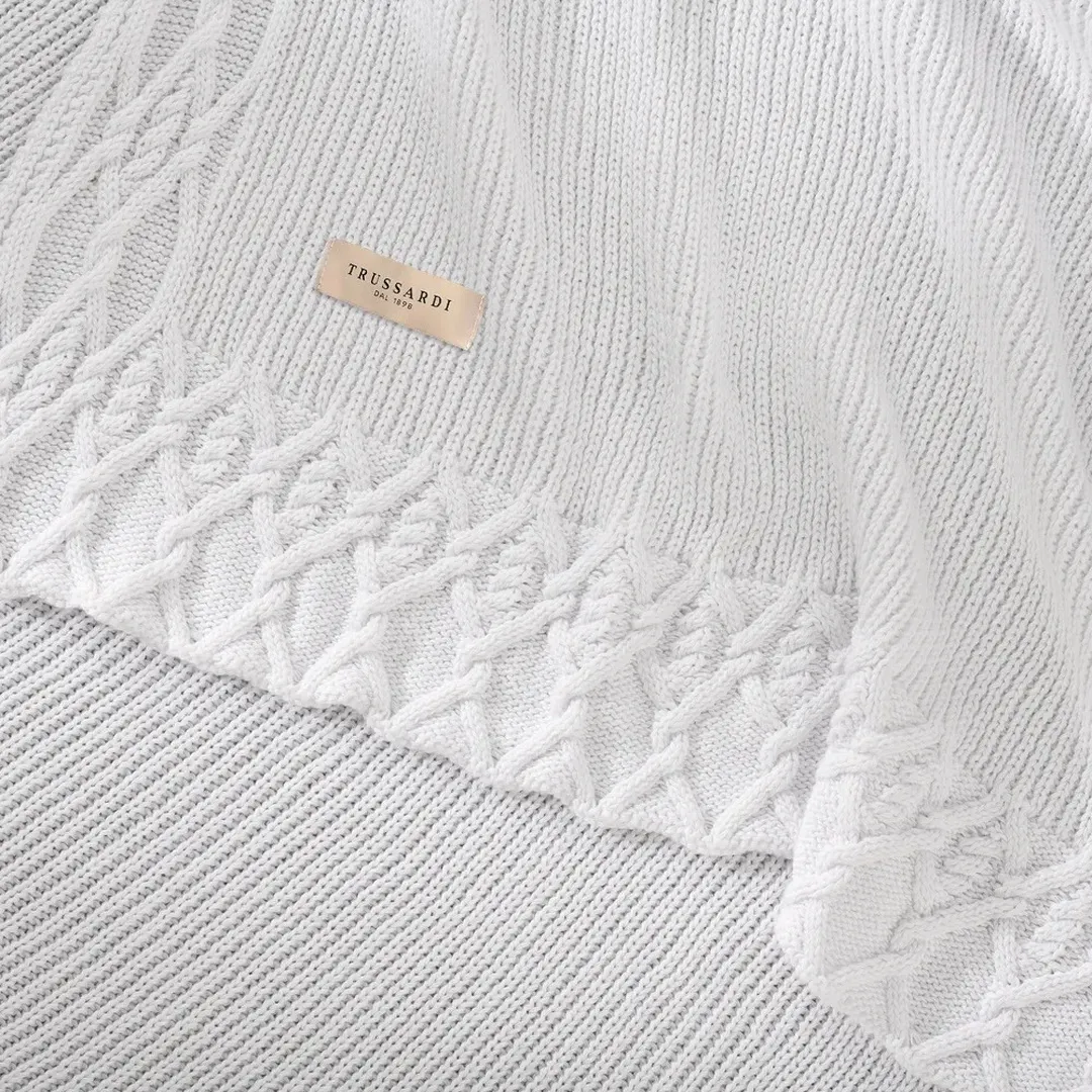 Peseira Tricot de Algodão Candore Branco Trussardi