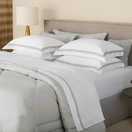 Jogo de cama Casal 300 fios Cetim Vercelli Branco/Nebia - imagem 1