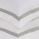 Jogo de cama Casal 300 fios Cetim Vercelli Branco/Nebia - imagem 4