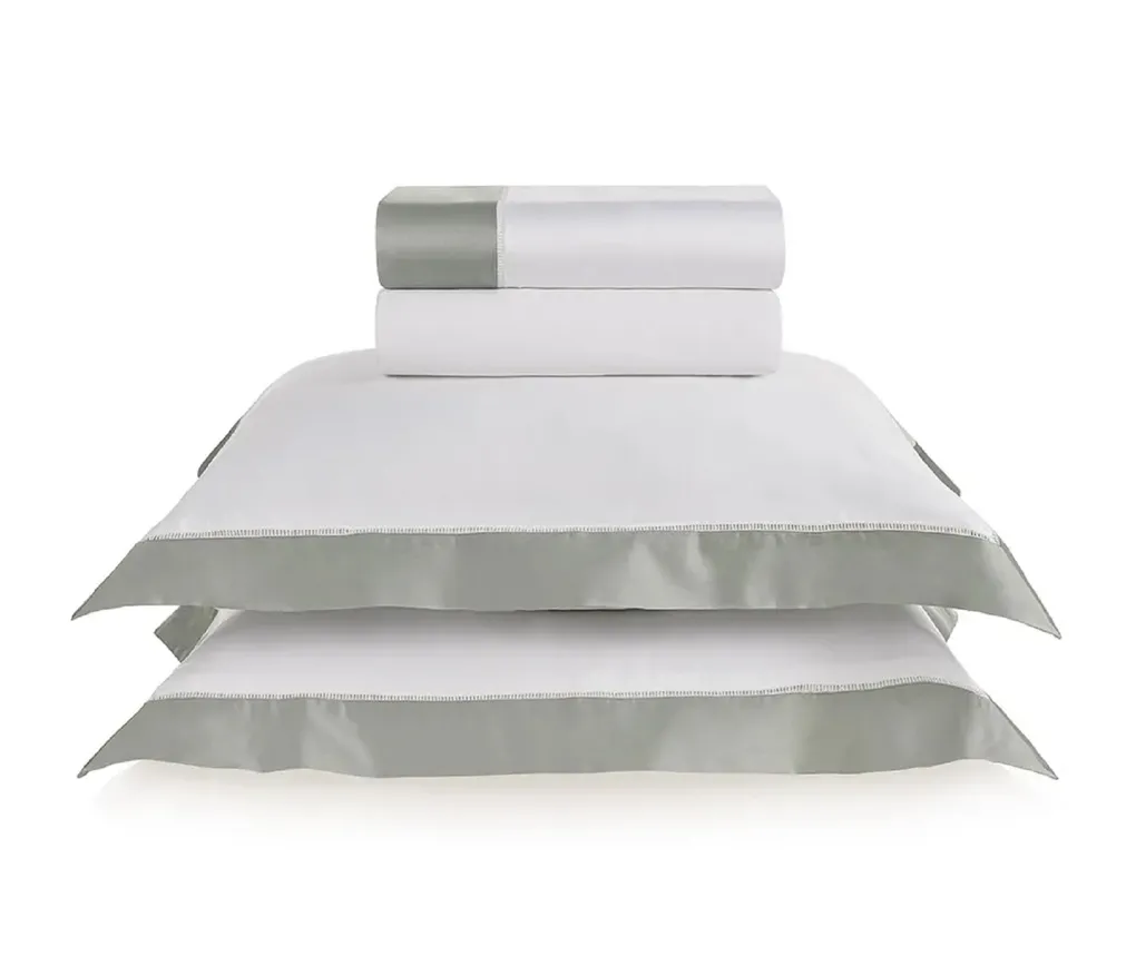 Jogo de cama King 600 fios Cetim Pariolli Branco/Platino