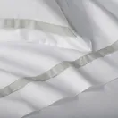 Jogo de Cama King 300 fios 100% Algodão Egípcio Vercelli Branco/Nebbia - imagem 4